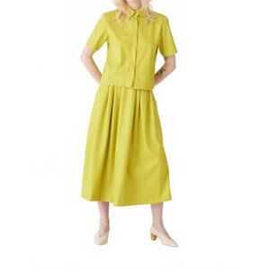 NEW ROSE VELVET volante blouse in citrine